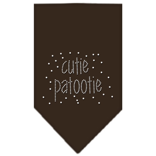 Cutie Patootie Rhinestone Bandana Cocoa Large